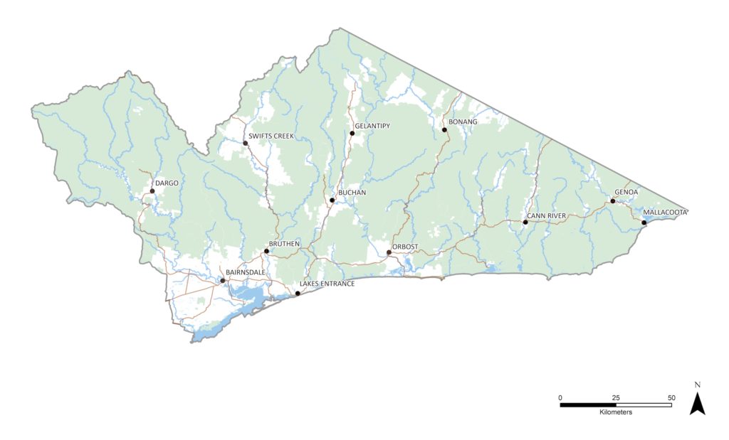 East Gippsland CMA Region Map